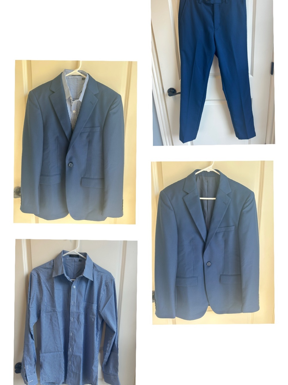 Mens Navy Suit 3 Piece Suits plus button down shirt